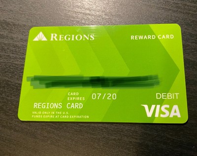Regions VISA Reward CARD ($0 value, Expired 7/2020 ...