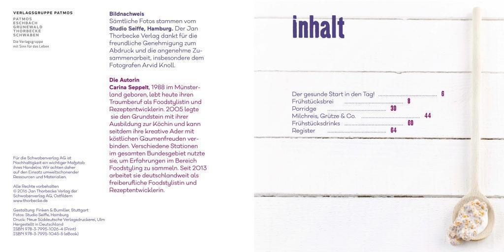 Thumbnail - Frühstücksbrei & Porridge | Carina Seppelt | Glück Zum Löffeln | Buch