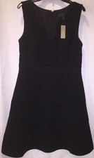 J Crew Dress 2 e0068 V Neck A Line Dress Black $148 NWT LBD NEW
