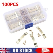 100 Sawtooth Picture Frame Wall Hangers Hardware Hanging Set with 200 Screws UK