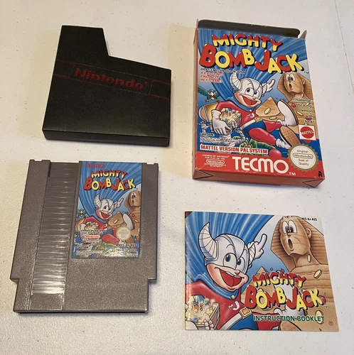 MIGHTY BOMB JACK NES PAL A GAME! MATTEL! VERY NICE!