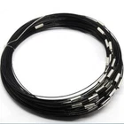 5 X MEMORY WIRE NECKLACES, APPROX 17.5 INCH LONG IN MANY COLOURS BLACK GREY N02
