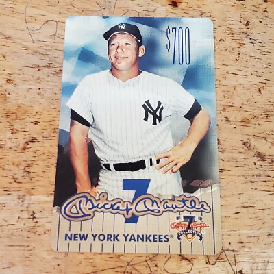 1997 Mickey Mantle $700 Phone Card. Cooperstown Collection. MLB Endorsed. 