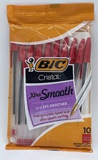 BiC Cristal RED INK XTRA SMOOTH 10 Pack Of Pens Medium Point Teacher Must Haves