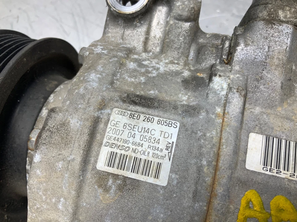 2007 AUDI A4 2.0 AC AIR COMPRESSOR OEM - Image 2 of 4