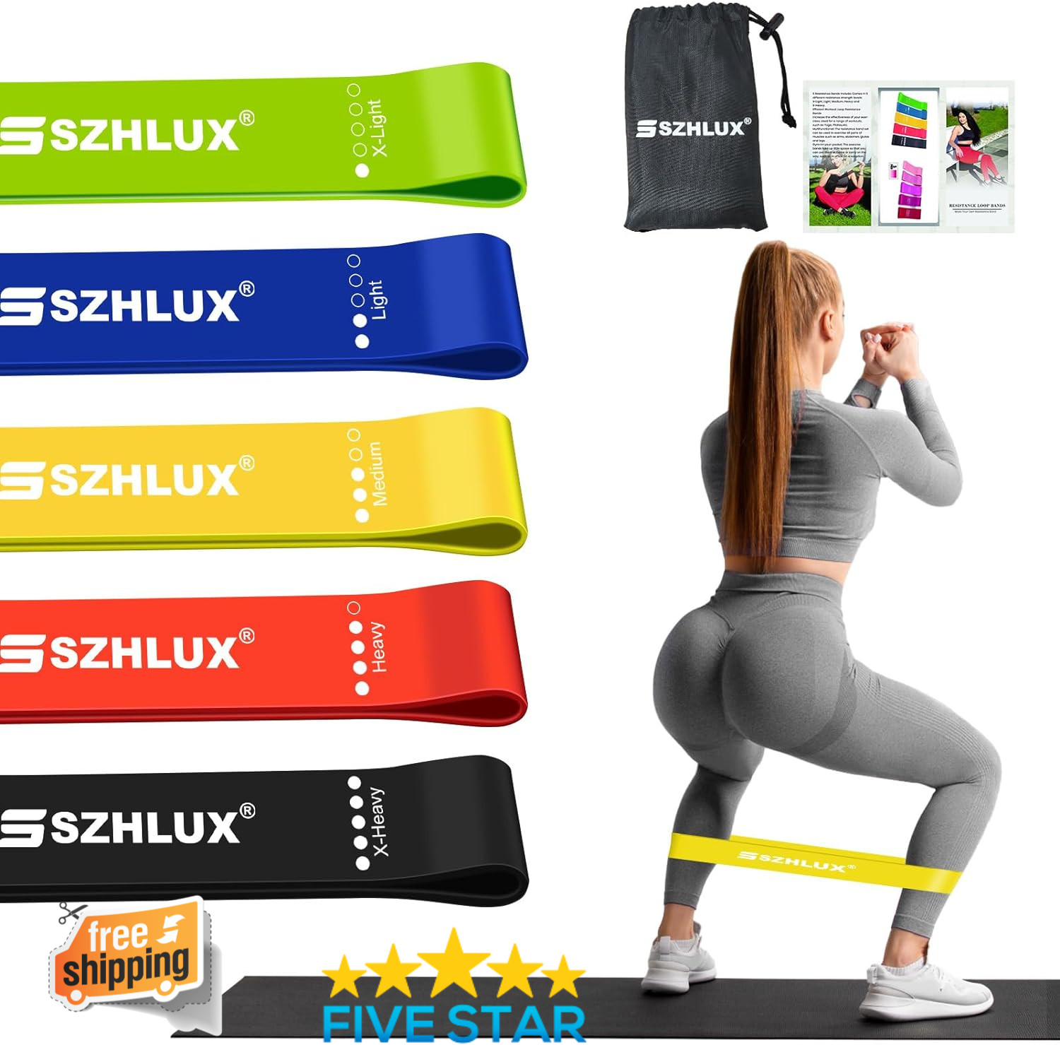 Set de Bandas de Resistencia - Ligas para Ejercicio Fuerza Entrenamiento Premium