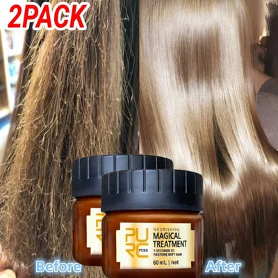 PURC 2PACK KERATIN PROTEIN COLLAGEN HAIR MASK FOR DRY DAMAGED HAIR REPAIR TREATMENT
