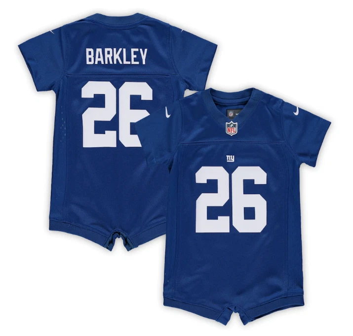 Nike NFL New York Giants (Saquon Barkley) Men's Game Football Jersey - Blue S