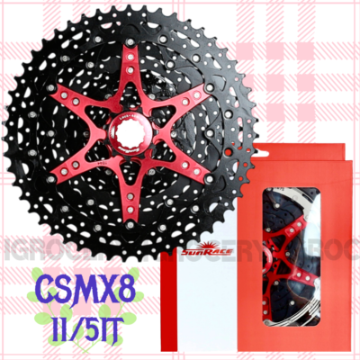 SunRace 11 Speed CSMX8 Black Cassette 11-51T MTB Compatible With