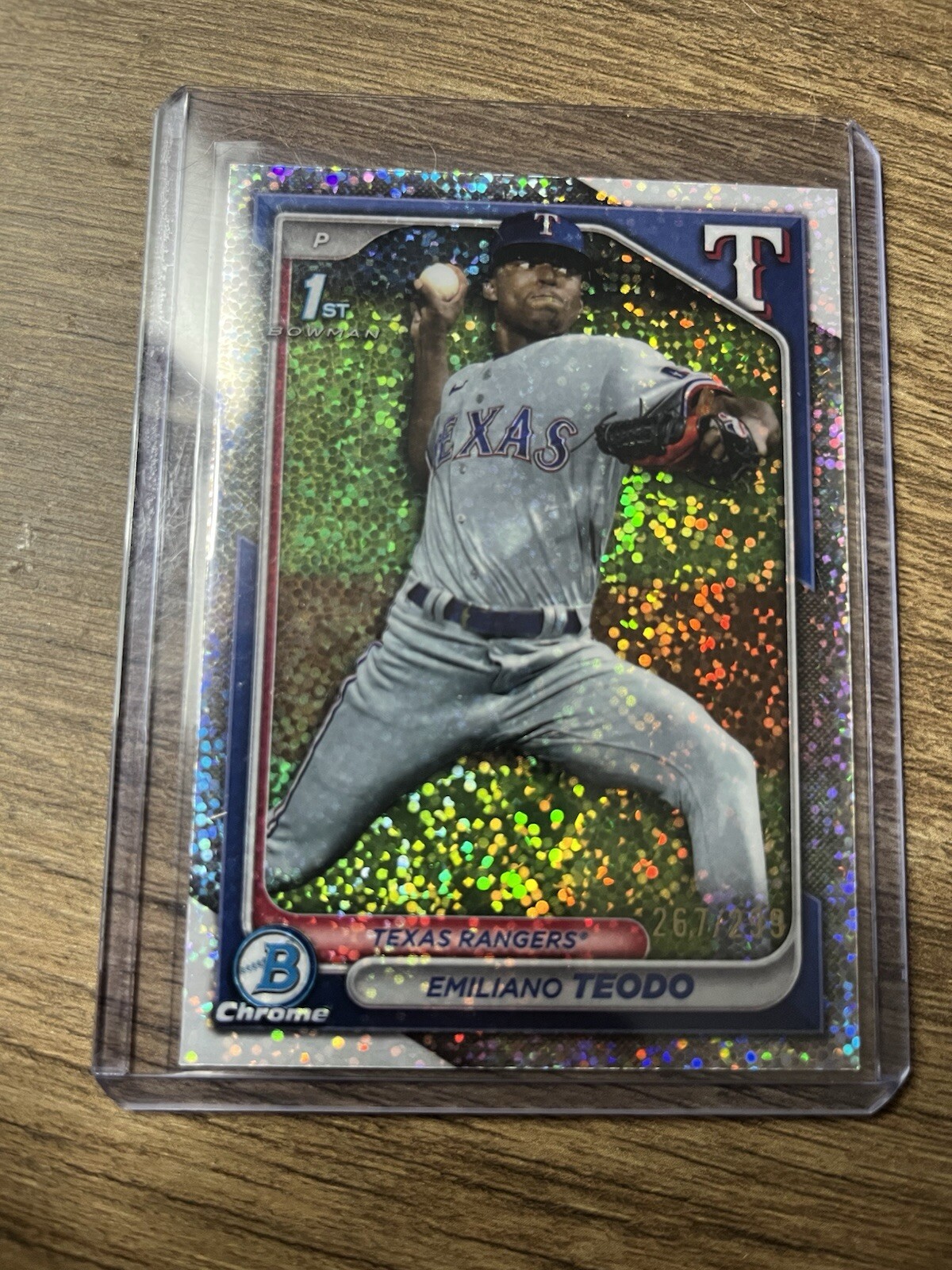 2024 Bowman Chrome Baseball Emiliano Teodo 1st BCP-180 Speckle Refractor /299