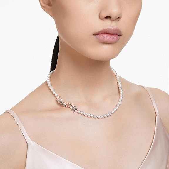Amazon Swarovski Swarovski Nice Feather Necklace SWAROVSKI Nice