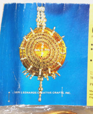 Vintage LeeWards GOLD BRILLIANCE Bead Sequin Christmas Ornament Kit