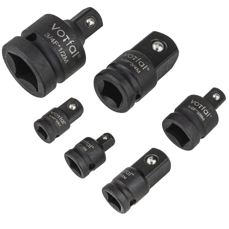 Kraft Adapter 6tlg Schlagschrauber Nüsse Reduzierung 1/2"3/4"1/4"3/8" Stecknuss - Bild 4 von 4