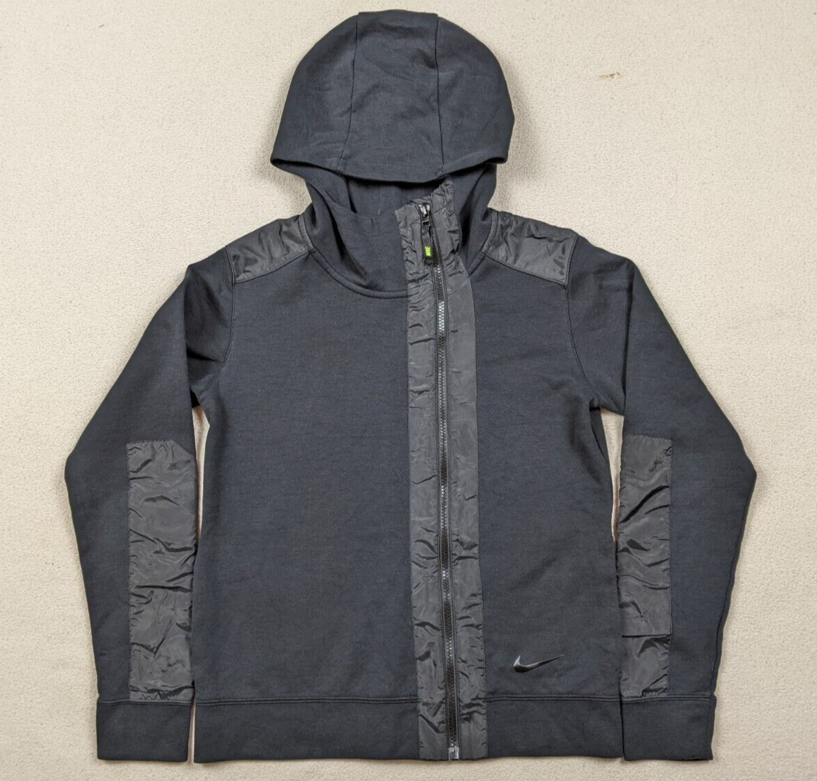 nike asymmetrical zip hoodie