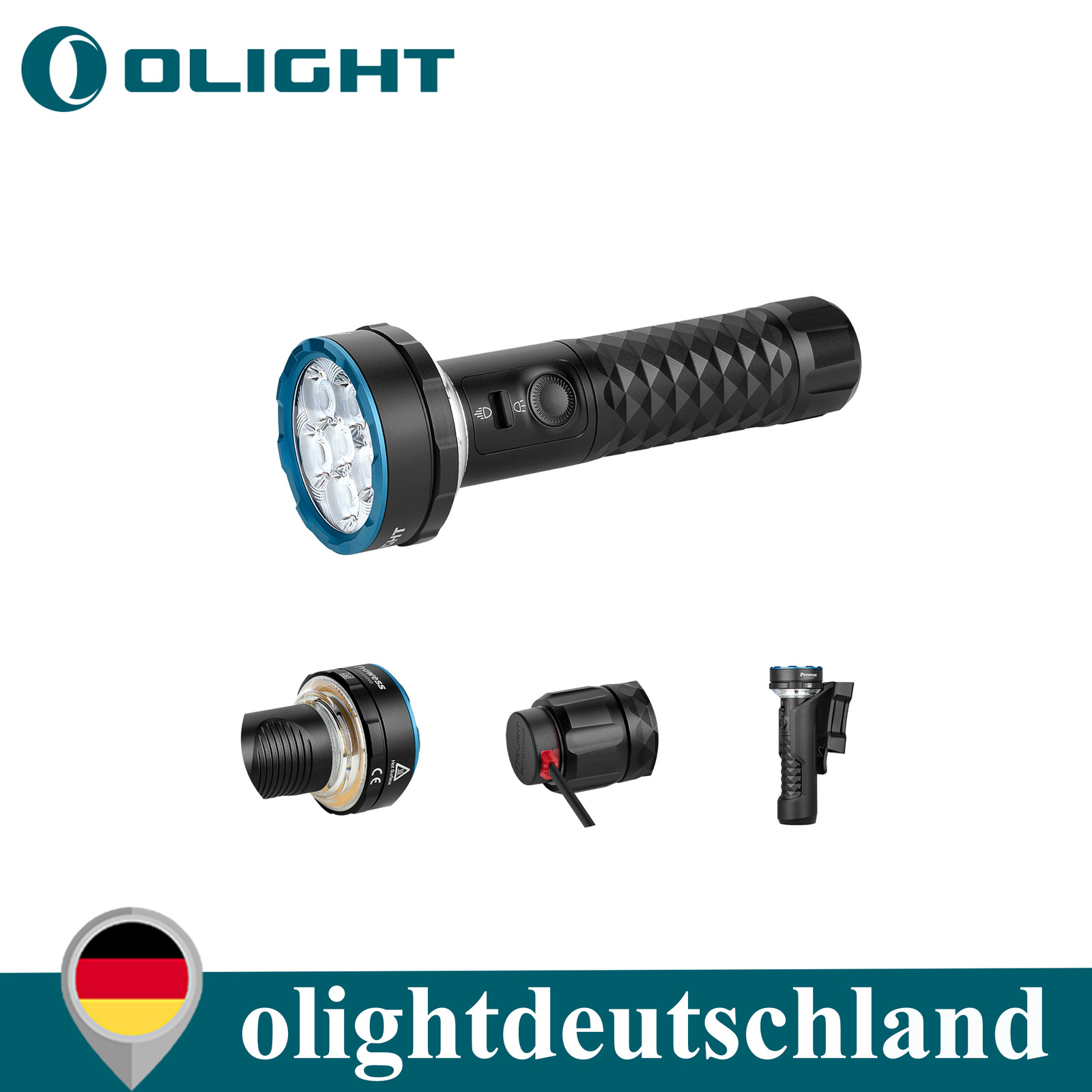 Olight Prowess Potente Linterna LED - Modo Proyector y Linterna