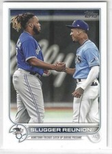 2022 Topps #329 Vladimir Guerrero Jr Blue Jays Wander Franco Rays Slugger Reunio