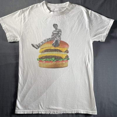 Harry Styles Shirt Mens Small White Burger Graphic LA Residency Kia Forum Tee