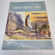 Revista Lincoln & Mercury Times 1957 de colección edición de enero a febrero del distribuidor