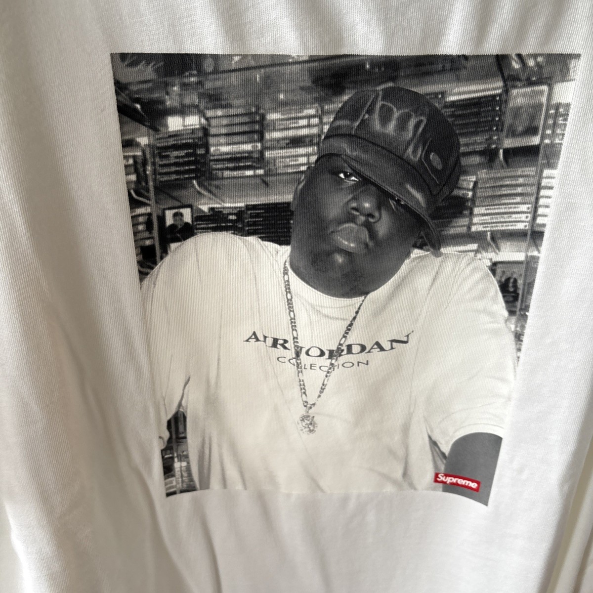 Supreme Jordan Biggie S/S Top Size Large White FW24 Supreme New 
