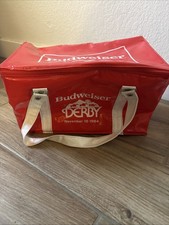 Vintage Budweiser Beer Derby Red Cooler Insulated Bag 1984 Anheuser Busch