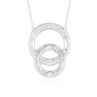 Cavill Silbercollier Damen 925 Sterling Silber Geometrisch AnhäNger 45,5 Cm