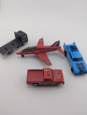 Vintage Druckguss Restposten Matchbox rote Pfeile Volvo Hot Wheels Jack Hammer x4