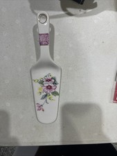 Vintage Decorative Porcelain Cake Server Cutter Holiday Wedding Birthday Etc.