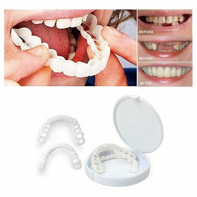 Smile Untere Obere Prothesenzähne Furniere Falsche Zähne Zahnabdeckung Neu