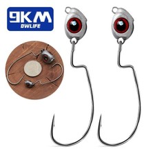 9KM 30Pcs Swimbait Jig Head Hook Bass Fishing Texas Jig Head EWG Hook Freshwater