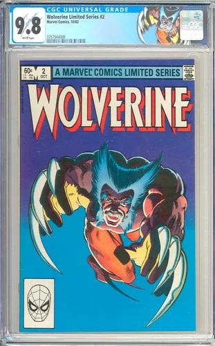 Wolverine Limited Series #2 High Grade WHITE Frank Miller Marvel 1982 CGC 9.8