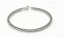 Herren Armband Silberfarben Panzerkette Gl&auml;nzend Elegant Klassisches Design