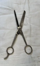 Vintage Solingen Germany Barber Thinning Scissors Shears Hair Cutting  7”