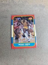 1986-87 Fleer Michael Cooper #17 Los Angeles Lakers Basketball Card