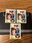1983 Topps Nolan Ryan (3) card lot - NM Condition