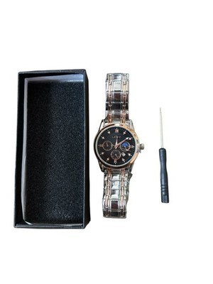 Wove Mens Quartz Watch With Date Calendar Rhinestones Elegant Business New