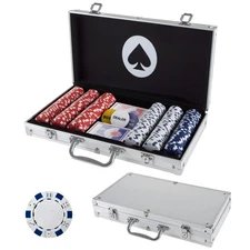 300 Pc Poker Chips Set 11.5g Clay Composite Card Game Texas Holdem Kit
