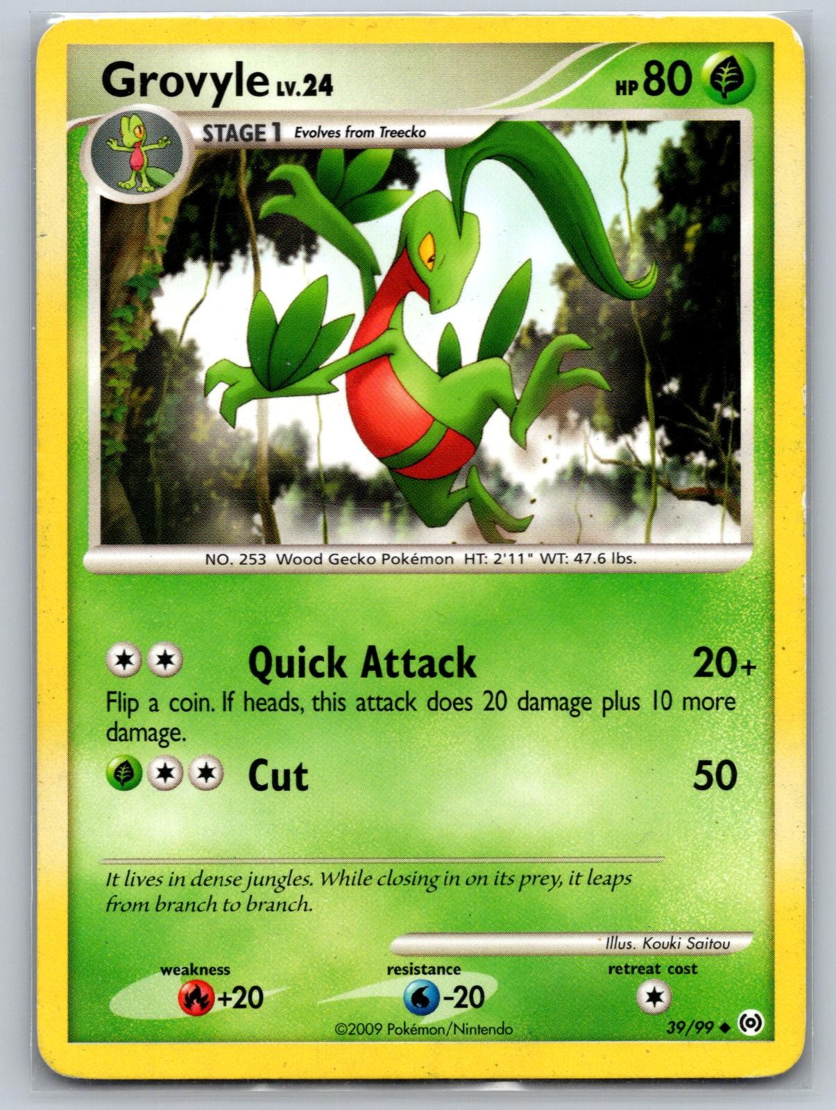 GROVYLE 39/99 UNCOMMON ARCEUS POKEMON HP