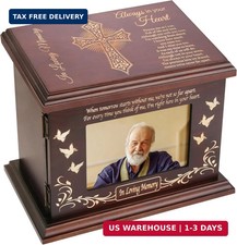 Cremation Memorial Urns for Human Ashes Adult Male Female, Wooden Picture Frame