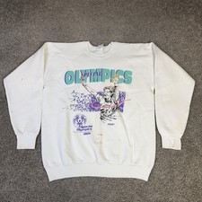 Vintage Special Olympics Sweatshirt Mens XL White Pullover Fleece