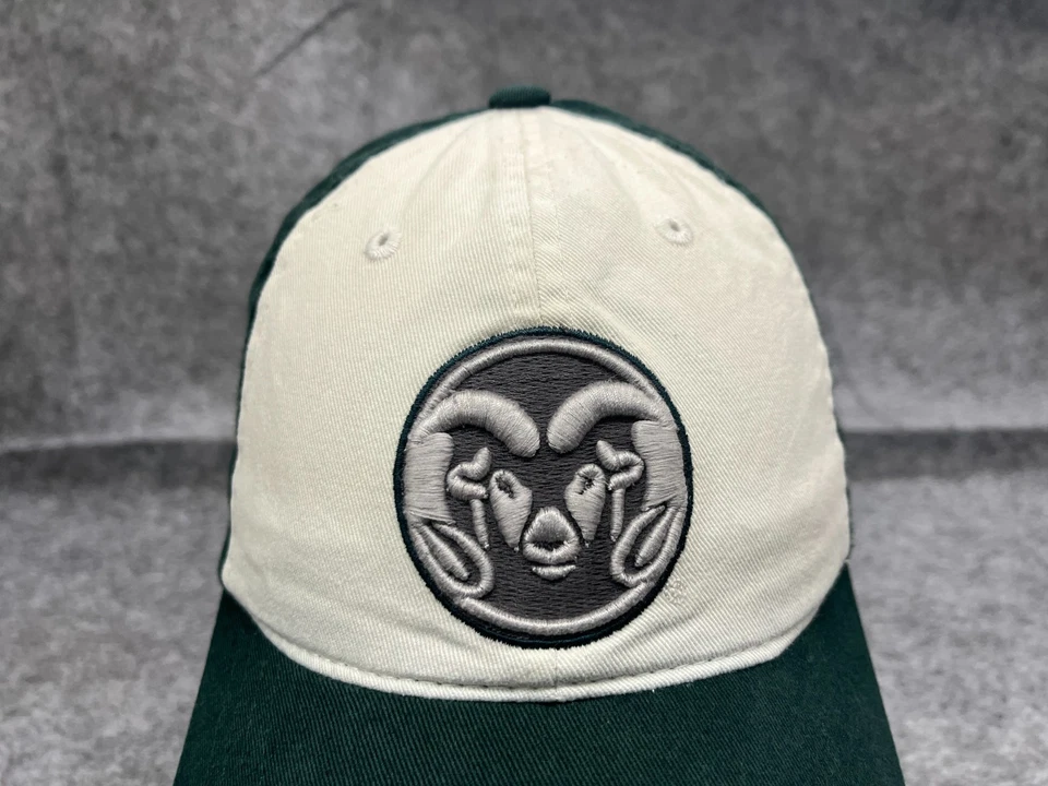 Colorado State Rams Zephyr Hat Cap Strap Back Adult Green White 100% Cotton NCAA - Image 2 of 4