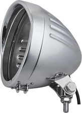 Motorcycle 5.75" Round Headlight Bucket Housing Visor 5 3/4 Chrome with Visor