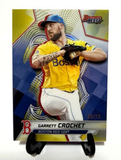 2025 Bowman's Best Garrett Crochet #3 Yellow Refractor #'d 69/75 -Red Sox!