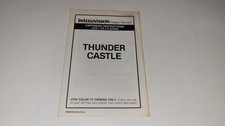 Thunder Castle Intellivision Manual Only