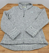 The North Face Crescent Full Zip Fleece Sweater Jacket Women's Medium Gray