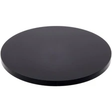 Plymor Black Acrylic Round Standard-Edge Display Base, 4" W x 4" D x 0.25" H
