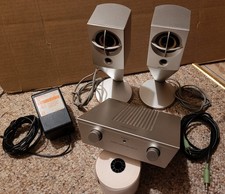 Sony Active 2 Channel Computer Speaker System SRS-Z1 Tested Working - Complete