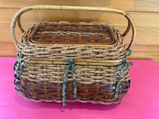 VTG Picnic Basket Highland Woven Bamboo Baske...