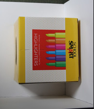 School Smart Tank Style Highlighters, Chisel Tip, Assorted Colors, Pack of 48