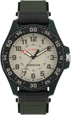 Timex Men's Expedition Acadia 42mm Watch - Green Strap Natural Dial Green Case