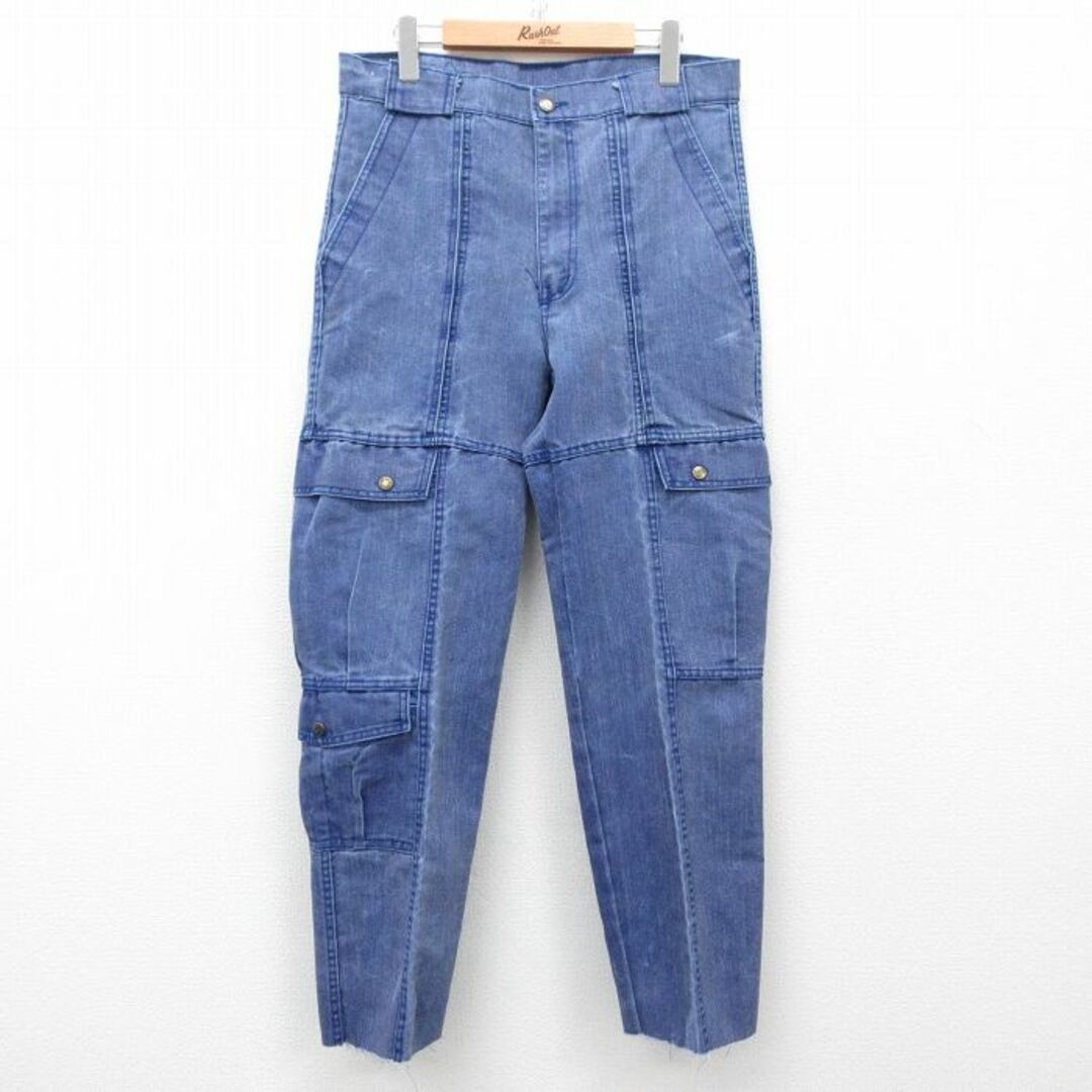 Vintage 00s Duck Land Navy Cargo Pants Men's Used SSYR-0 W33-image